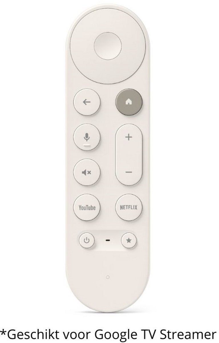 Afstandsbediening voor Google TV Streamer – Vervanging met Spraakbesturing – Bluetooth & Infrarood – Compatibel met Google Assistant – Universeel Model