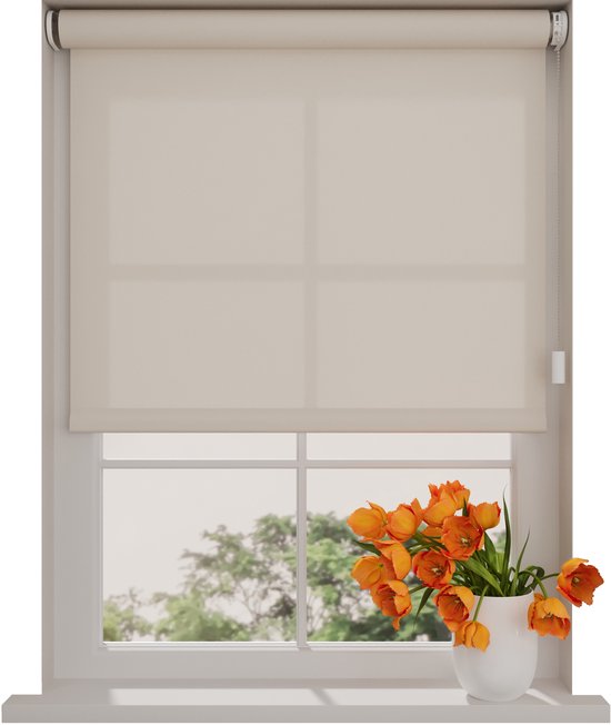 Store enrouleur électrique Easy Translucide - Sable - 170 x 190 cm - CMD-02-P