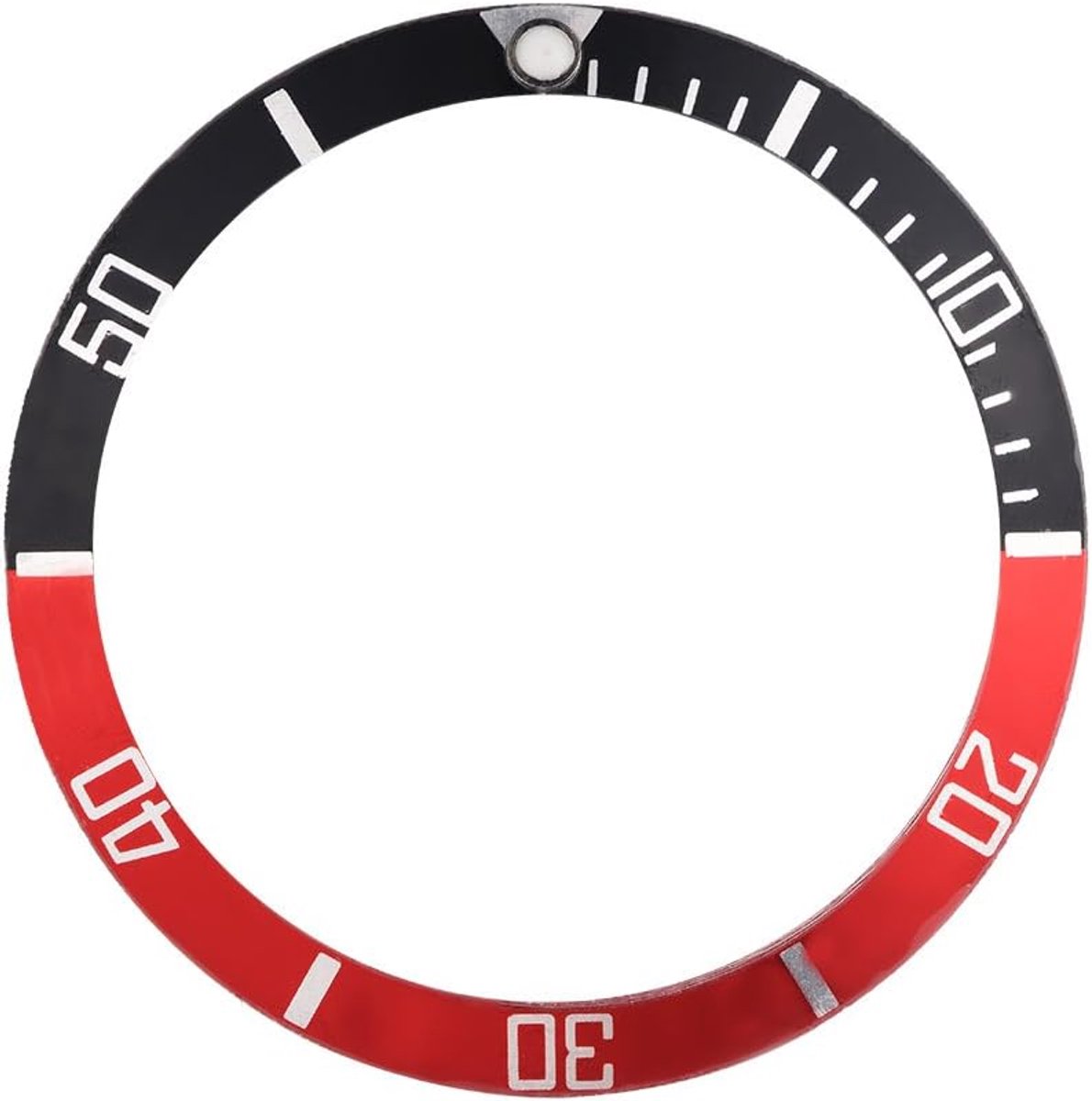 4Colors Watch Bezel Plastic Material Bezel Insert Loop Watch Dial Replacement Part Fashionable Watch Accessories For men and women(Black + Red)