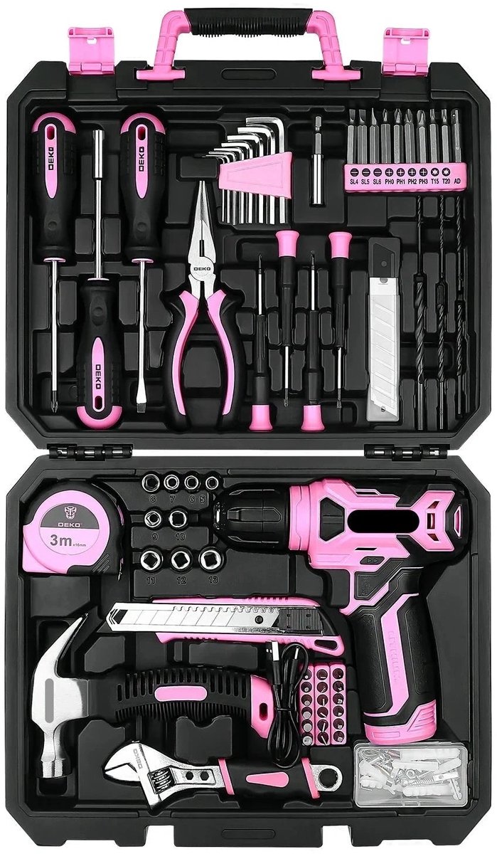 Gereedschapskoffer - Schroevendraaierset - Gereedschapset - Gevuld - Gereedschap - Meetlint - Rolmaat - Hamer - Bitset - Inbussleutelset - Zaag - Stanleymes - 126Pcs - Geel