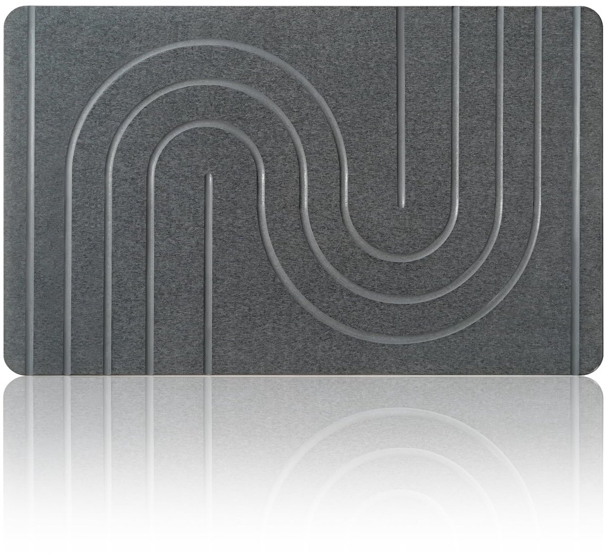 Ibenzoa® Grote grijze badkamersteenmat met antislip en sneldrogende eigenschappen, 80 x 50 cm