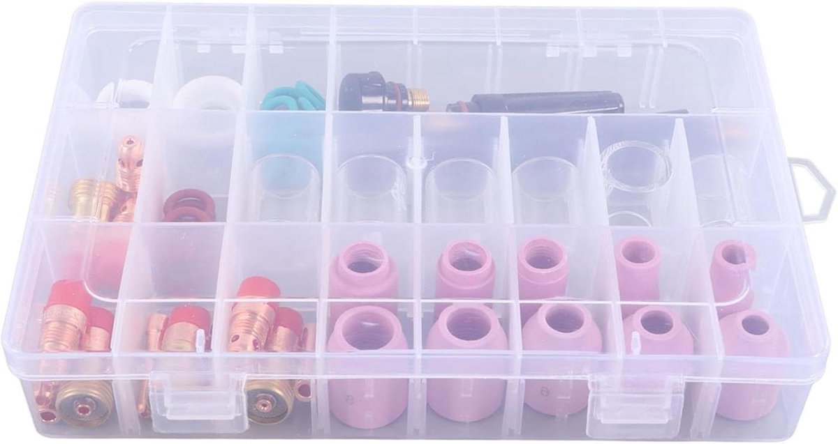 Accessoires voor TIG-lasbenodigdheden - Keramisch Mondstuk en Glazen Beker Set - 55-delig