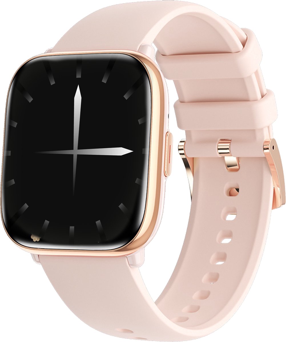 Xssive SW9 Smartwatch Rosé Goud - HD AMOLED Display - Hartslagmeter - Bloedzuurstofmeter - Bluetooth 5.3 - Waterdicht IP67