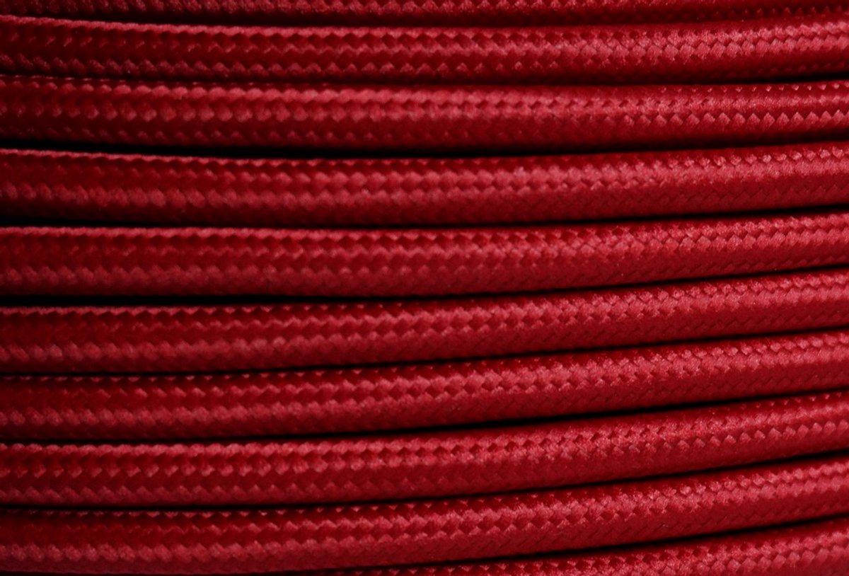 Textielstroomkabel 2x0,75mm² bordeauxrood