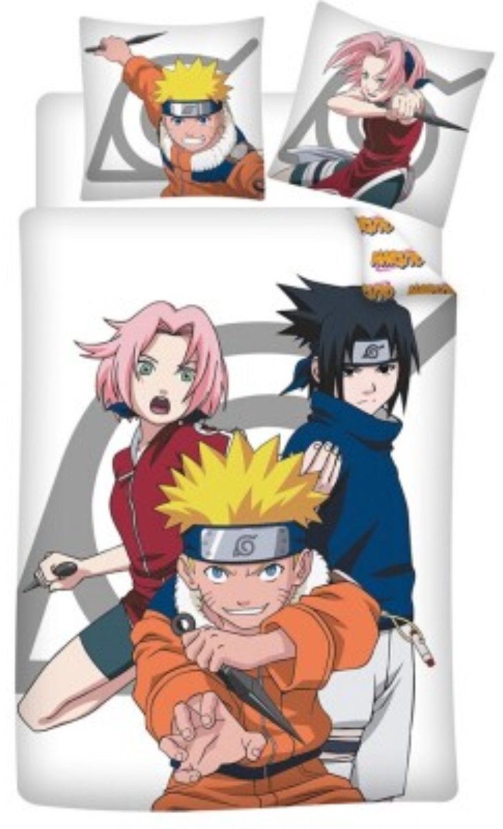 Naruto Beddengoedset – Sasuke & Sakura – Omkeerbaar dekbedovertrek + kussensloop