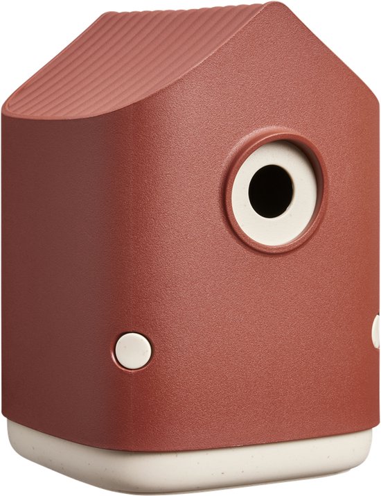Elho Cosy Bird House 18cm - Vogelhuisje voor Tuin of Balkon - Geschikt voor meer dan 11 Soorten - 100% Gerecycled Plastic - L17.6 x B18 x H23 cm - Toscaans rood