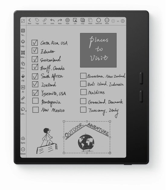 2e Kansje BOOX Go Color 7 Gen II - zwart - Kleuren e-inkt e-reader met 7" met schrijfmogelijkheid , android 13, play store, bladerknoppen van BOOX — afbeelding 5
