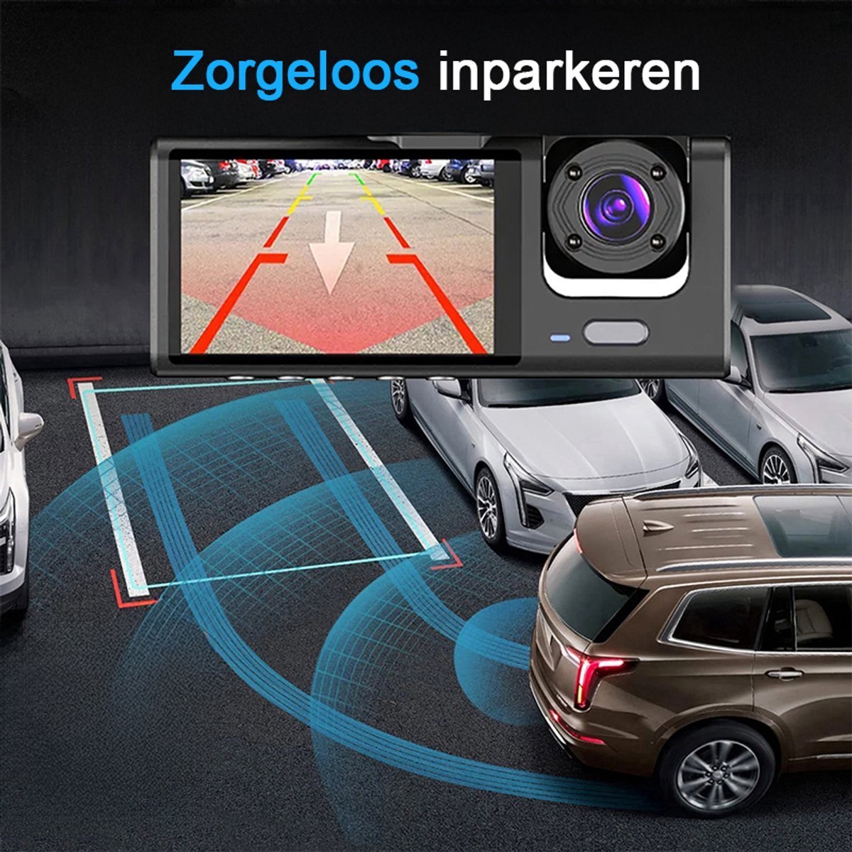 Tech Essentials S1 Dashcam - 720P - SD Kaart 64GB - Met Achteruitrijcamera - USB-C - Voor Auto Camera - Voor En Achter - Nachtzicht thumbnail 6