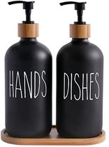 2 stuks badkamer dienblad rechthoekig siliconen zwart make-uptafel zeepdispenser 10x20cm