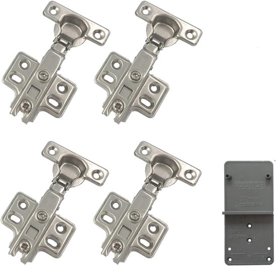 Set of 2 Canape hinges with 1250N springs - Ideal for 150 cm Canapés - Sound insulating nylon closure system