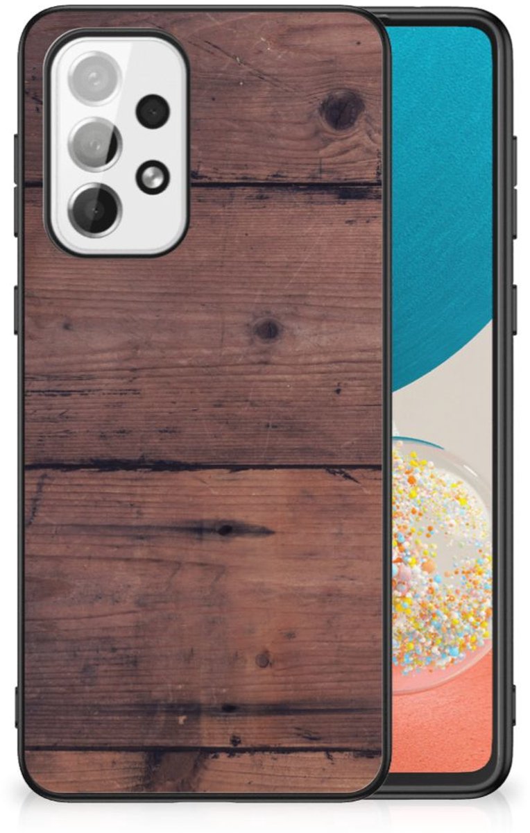 Samsung Galaxy A73 Houten Print Telefoonhoesje Old Wood