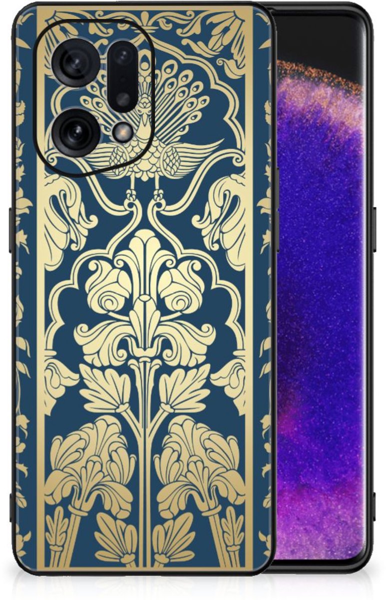 OPPO Find X5 Bloemen Hoesje Beige Flowers