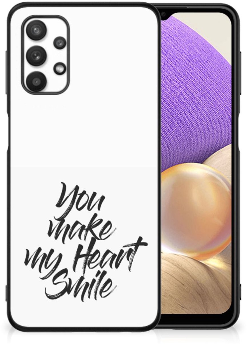 Samsung Galaxy A32 5G Telefoon Hoesje met tekst Heart Smile