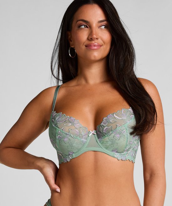 Hunkemöller Dames Lingerie Niet-voorgevormde beugel bh Lauren - Groen - maat E85