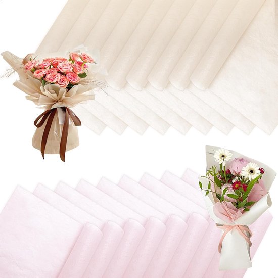 TRANKIELO Bloemenboeket Cadeaupapier Set Waterbestendig En trankielo-bloemenboeket-cadeaupapier-set-waterbestendig-en