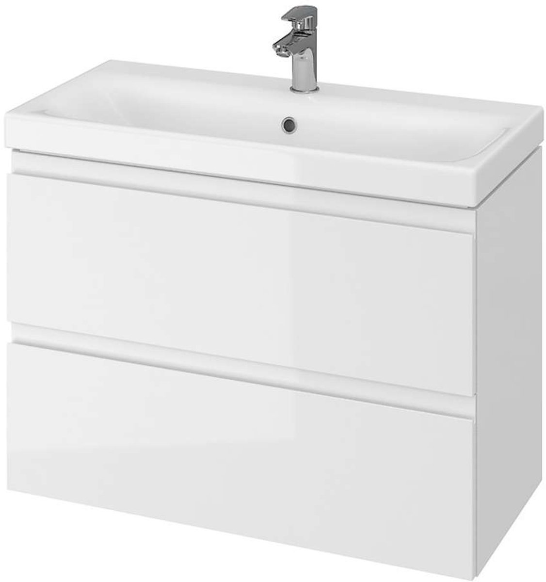 Cersanit Moduo - Kast met wastafel, 57x80x38 cm, 2 laden, wit S801-225-DSM