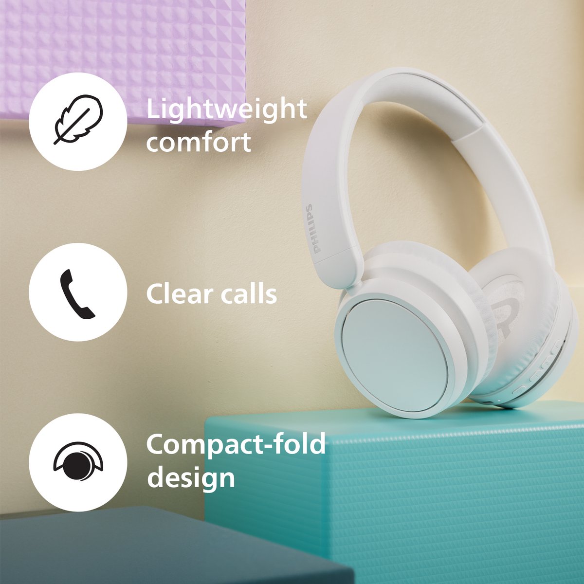 PHILIPS TAH5209WT Draadloze Bluetooth Headphones met 65 Uur - afbeelding 3