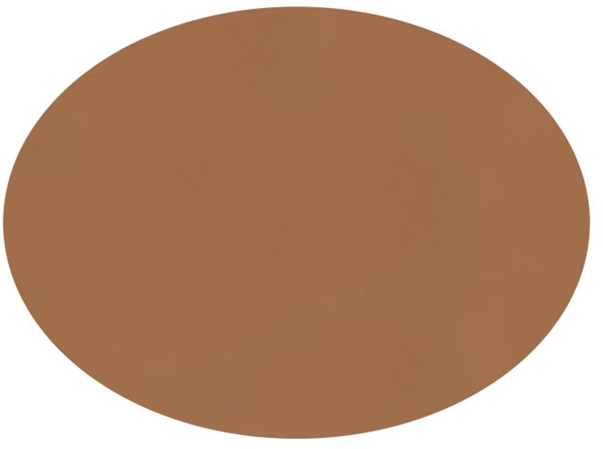 ZICZAC - Placemat TOGO - SET/6 - Ovaal - Dubbelzijdig - Kunstleer - 33x45 cm, indiantan