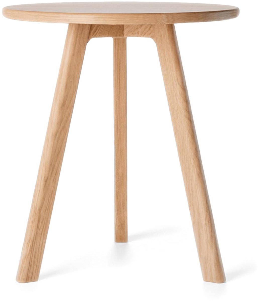 Ibenzoa® Stijlvolle ronde bijzettafel van massief walnoot- en eikenhout voor elke woonkamerinrichting