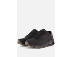Skechers Uno - Suited On Air Heren Sneakers - Zwart