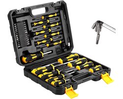 HSEAMALL 42PCS Magnetic Screwdriver Set, Including Slot, Phillips, Torx, Hex, Square, Pozidriv Portable & Durable Screwdriver Set Multifunction Precision Repair Tools