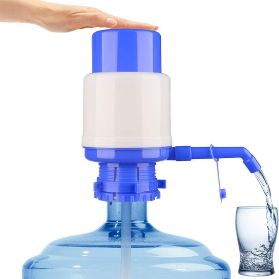 QTTVBTNA Pompe à eau manuelle - compatible avec les bouteilles d'eau de 2 à 6 gallons - fontaine à boire portable - idéale pour le camping et le bureau - bleu - universel - 1 pièce