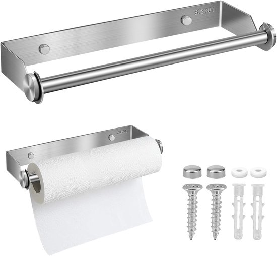 Metaltex Küchenrollenhalter Tango Inox 254412000, Edelstahl