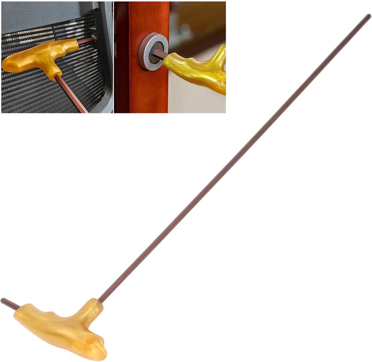 ByShane - Zeskantige Rietsleutel 4mm - Lange Staafsleutel 400mm - T-Vormige Handgreep - Gelegeerd Staal - Onderhoudsreparatie - Duurzaamheid-Kwaliteit-Langdurig