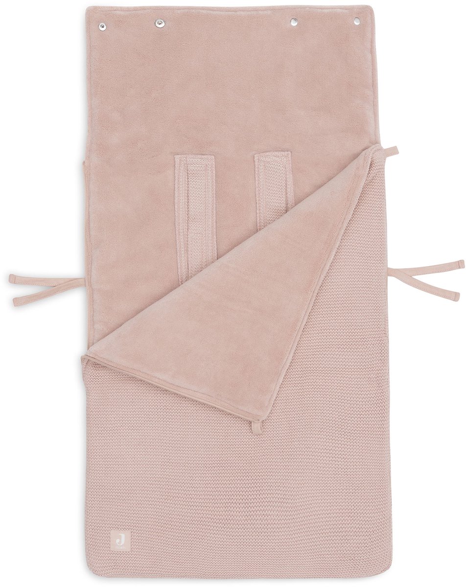 Jollein Voetenzak voor Autostoel & Kinderwagen - Basic Knit - Katoen - 42x82cm - Wild Rose – foto 6