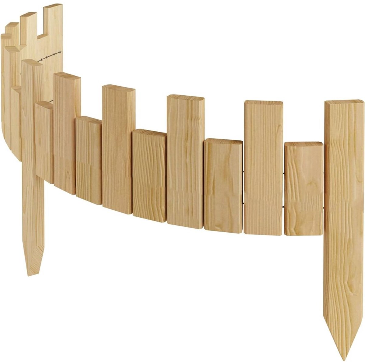 "GTB® Borderrand op Rol - Borderrand - Perkland - Natuurlijk - 100cm x 2cm x 40cm