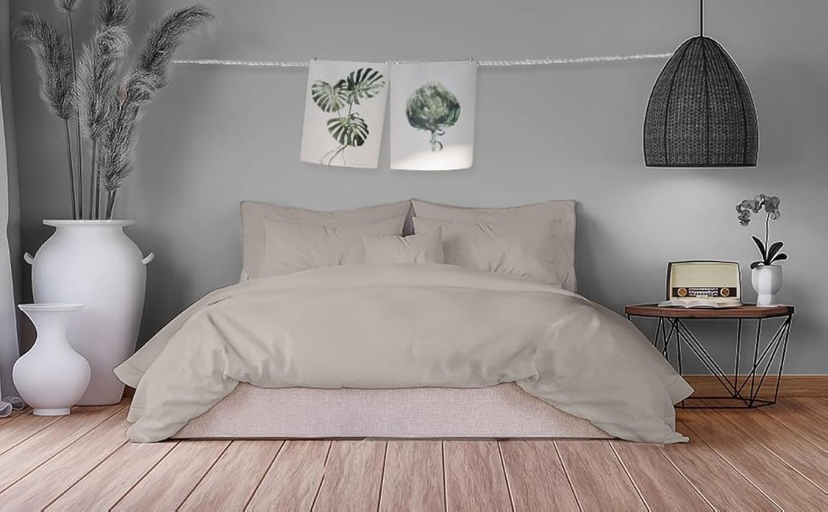 Image of 3-delige Beddengoedset - Ademend Katoen - Set van 3 - 200x200 cm