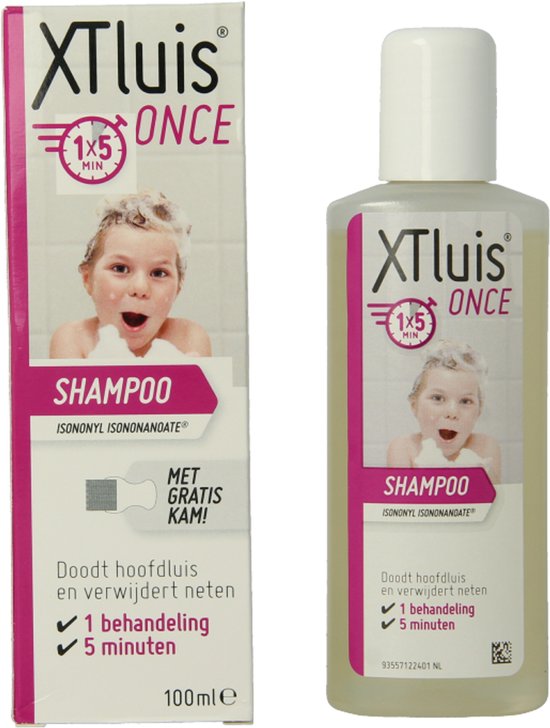 XT Luis - Once Shampoo - 100 ml - 1x5 Min Behandeling - Inclusief Kam - Tegen Hoofdluis & Neten van XT Luis — afbeelding 3