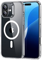 ESR Classic Hybrid HaloLock Hoesje Geschikt voor Apple iPhone 16 | Compatibel met MagSafe en HaloLock | Back Cover met Magneet | Transparant