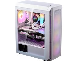 XPG VALOR AIR PLUS, White, ATX Mid Tower, 3.5 inch x2, I/O: USB-A x2, HD Audiox1, Resetx1, Powerx1, ARGB Fan: (Frontx3, Rearx1)