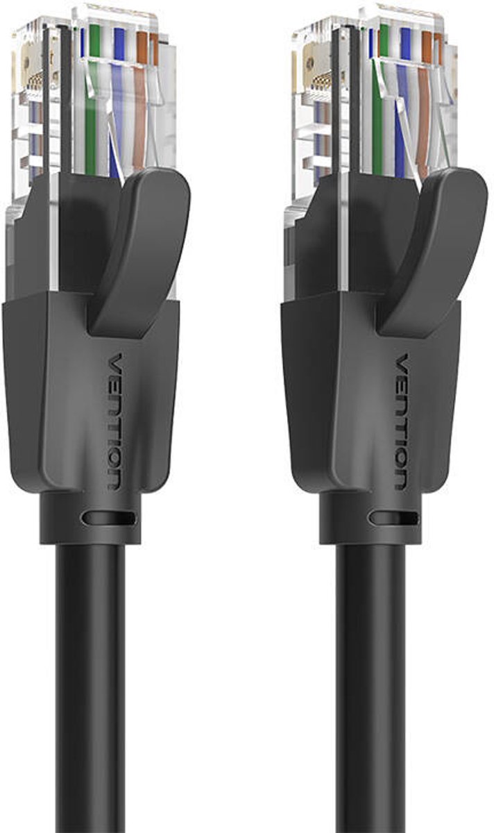 Vention Rj45 Patchcord Kabel Voor Router Laptop Switch Pc Netwerk 8M Zwart