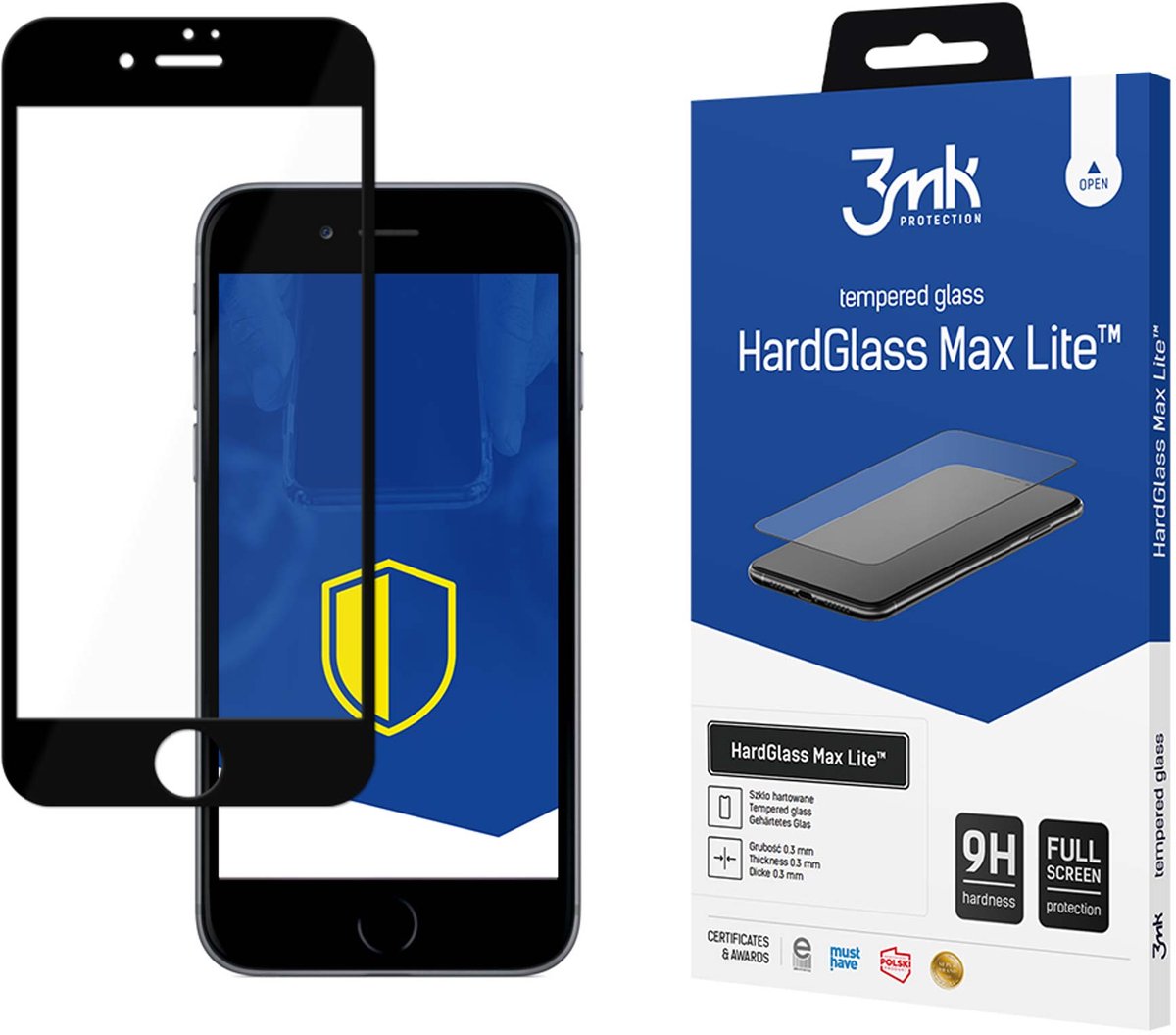 3Mk Hardglass Max Lite Voor Apple Iphone 7 8 Se 2020 2022 Glasbescherming