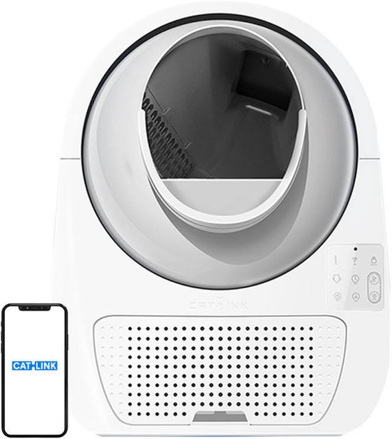 Catlink Scooper Pro X Luxury - Zelfreinigende Kattenbak met Wi-Fi & APP bediening - Kleur Wit