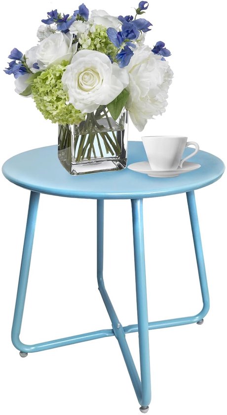 Robuuste tuinzijtafel - veelzijdig en duurzaam - 1 stuk - geel - staal