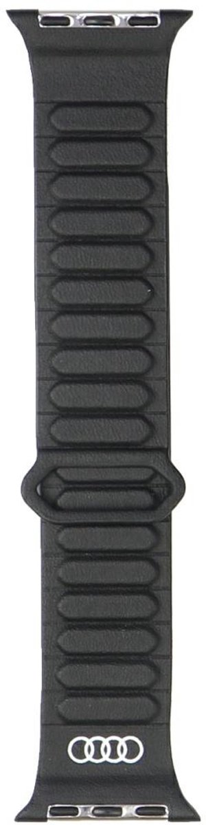 Audi-Band Voor Apple Watch 40 41 42Mm Synthetisch Leder Met Magnetische Ring