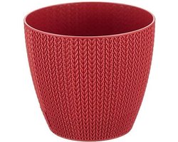 3 Bloempotten Sumela smartpot 5L met drainagesysteem haakmotief rood