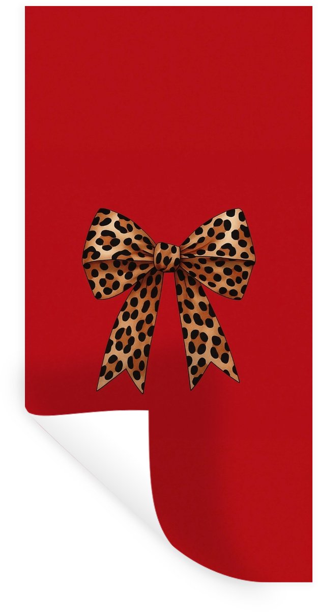 Muurstickers - Sticker Folie - Strik - Sierlijk - Panter - Rood - 40x80 cm - Plakfolie - M