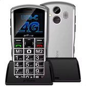 Artfone Smart_500 Smartphone for Elderly, 4G, Senior, SOS Button, Large Symbols, Charging Station, Simple Mode, High Volume, 2550 mAh Battery (Smart -500-Black-2024 Artfone Smart_500 Smartphone for Elderly, 4G, Senior, SOS Button, Large Symbols, Charging Station, Simple Mode, High Volume, 2550 mAh Battery (Smart -500-Black-2024