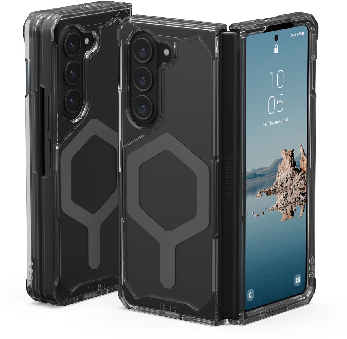UAG Hoesje Geschikt voor Samsung Galaxy Z Fold 5 - UAG Plyo Pro Backcover - grijs