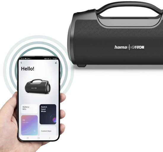 HAMA Bluetooth speaker - Canton - Mate Pro MKII - Powerbank - IPX6 - 60W - Zwart van Hama — afbeelding 2