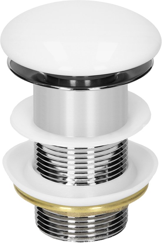 Lavabo ovale 505x385x135 mm, blanc, céramique - avec bonde sans trop-plein