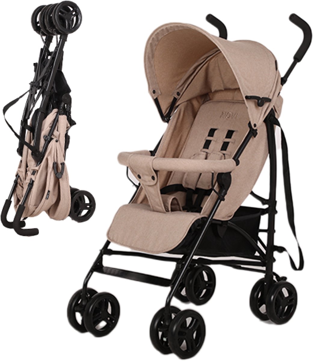 Novi Baby Nick Buggy - Geschikt vanaf 6 maanden - lichtgewicht buggy - Zand Melange van Novi Baby