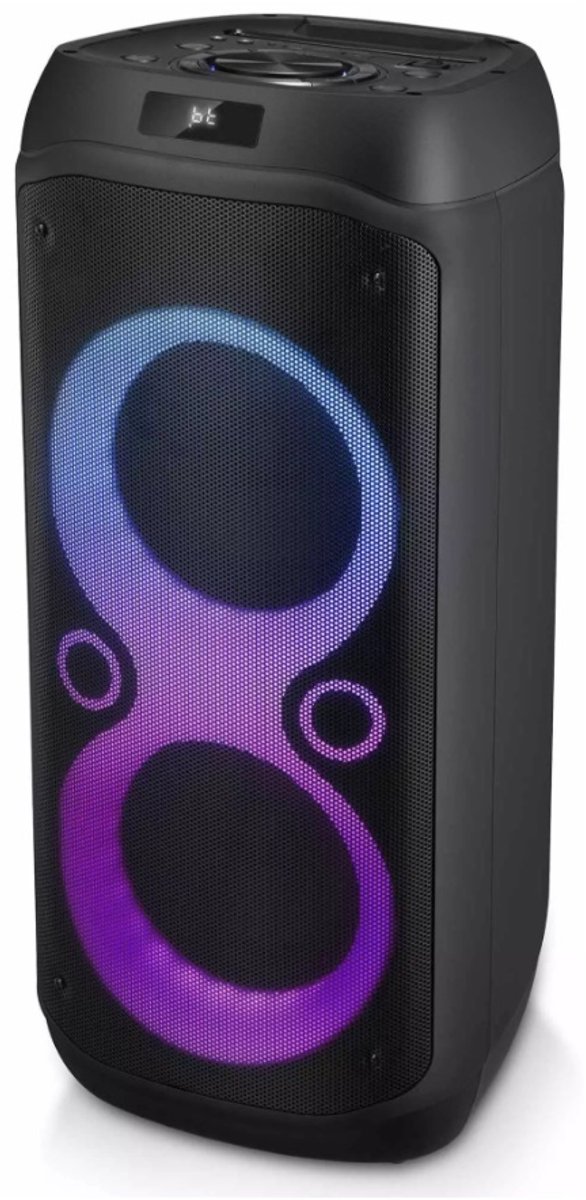 Muse M-1937DJ - bluetooth party speaker met USB - 600W - bedrade microfoon meegeleverd - kleurveranderende lampen.