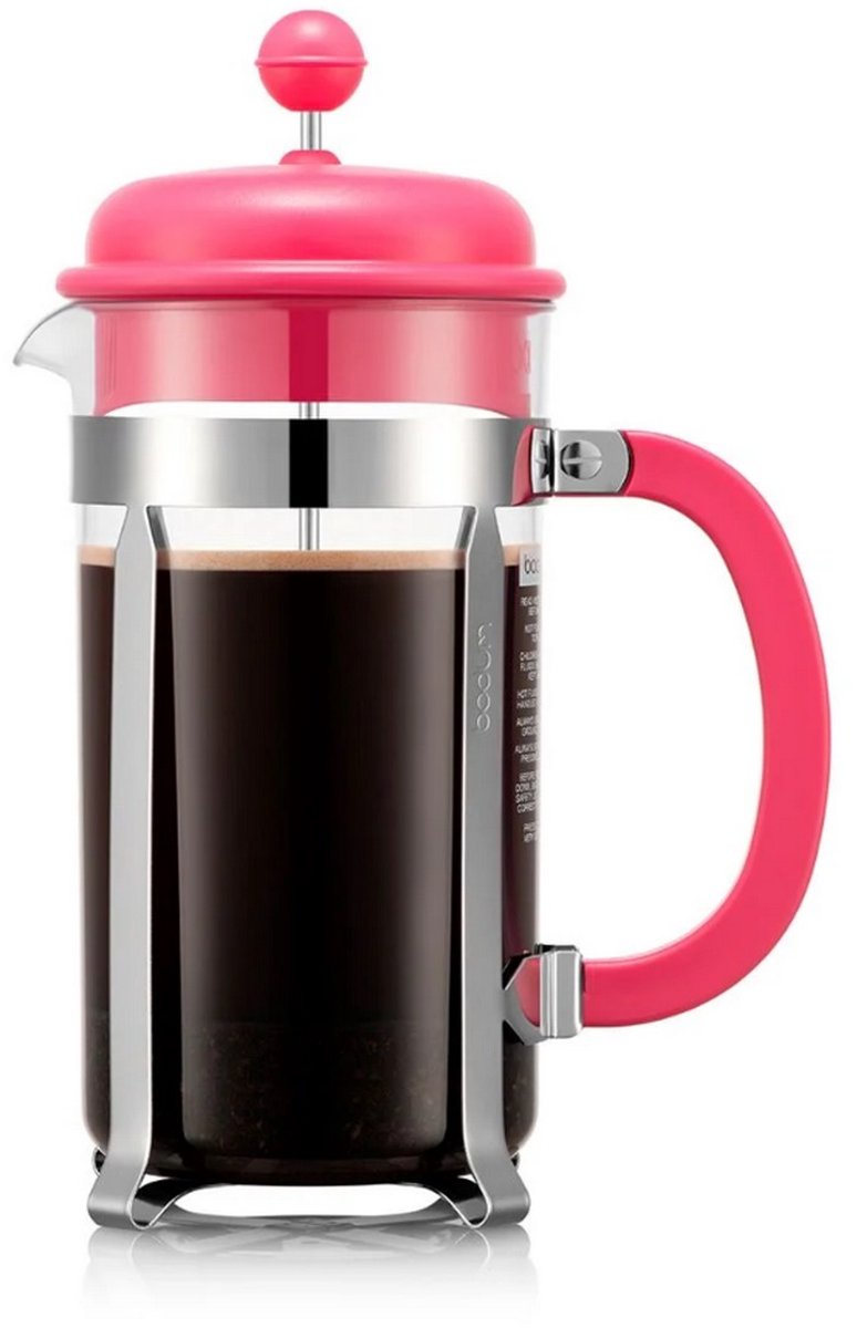 Bodum | Tritan French Press Cafetière | Kunststof | 8 kops | Bubblegum | 1L