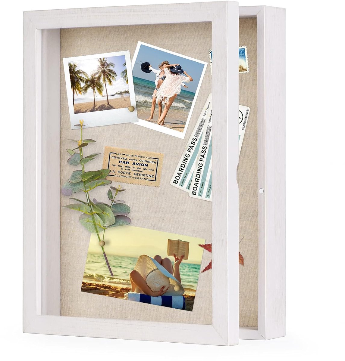 Image of 3D-fotolijst - shadow boxframe - 1 stuk - wit - hout - 28 x 35 cm