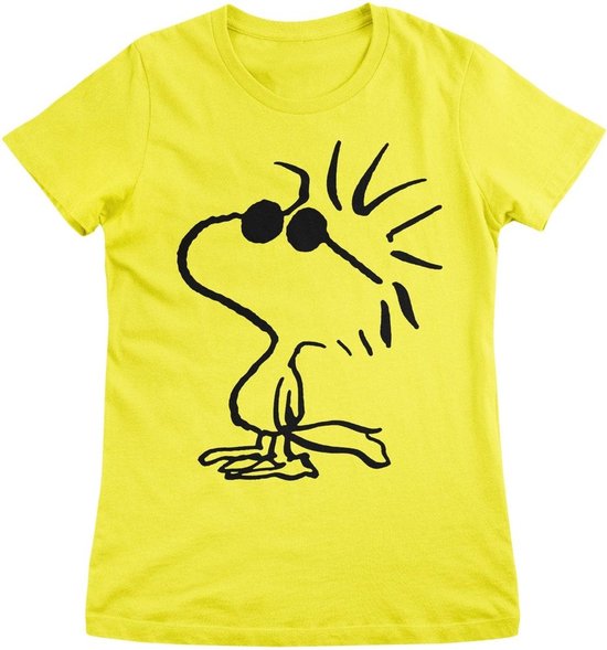 T-shirt Peanuts Woodstock jaune taille L en Katoen pour femme - Produits dérivés, films et séries TV